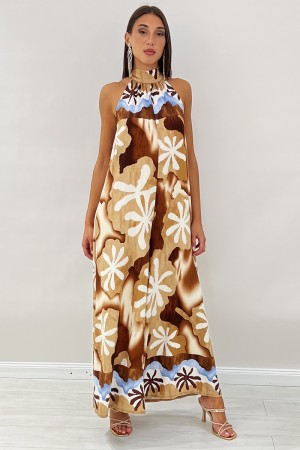 Sunday suit with abstract floral patterned with bow on the retro sunday suit with abstract floral fantasy.