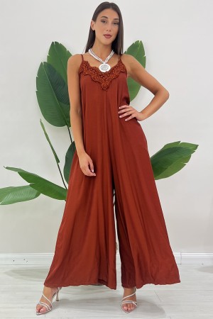 Amie-Anzug mit V-Ausschnitt-Spitzen-Overall amie mit V-Ausschnitt-Spitze-Overall Amie mit V-Ausschnitt in Spitze