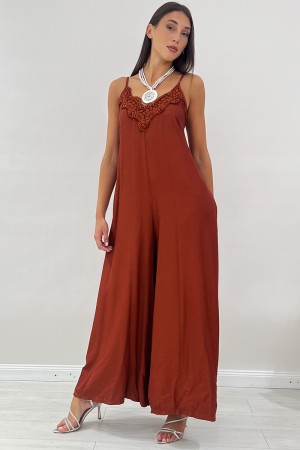 Amie-Anzug mit V-Ausschnitt-Spitzen-Overall amie mit V-Ausschnitt-Spitze-Overall Amie mit V-Ausschnitt in Spitze