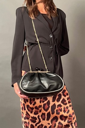 Black Eco-Ledertasche Schwarz Öko-Ledertasche Schwarz Eco-Ledertasche