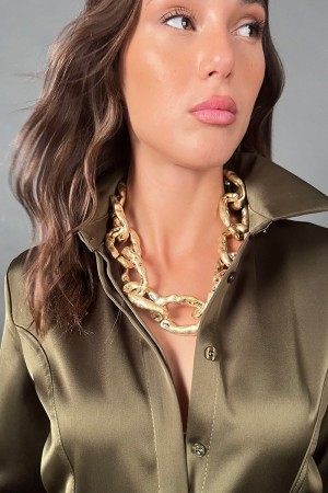 Collar de cadena Collar de cadena de modelo corto modelo corta collar de cadena modelo corto