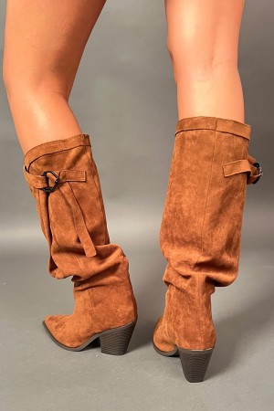 Stivale alto Wild texano in camoscio Stivale alto Wild texano in camoscio Stivale alto Wild texano in camoscio