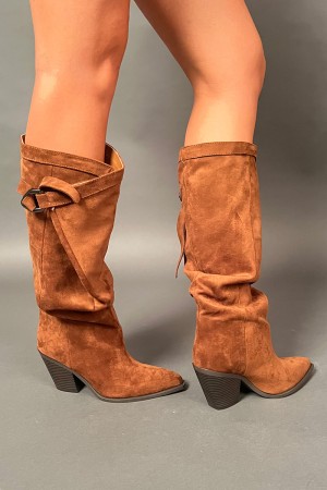 Stivale alto Wild texano in camoscio Stivale alto Wild texano in camoscio Stivale alto Wild texano in camoscio