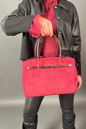 Ecocamoscoscio Ginette Bag with Two Handles Ginette Bag in Ecocamoscuscio with two handles Ginette bag in Ecocamoscio with du...
