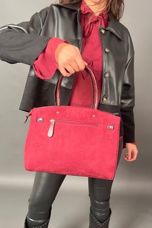 Borsa Ginetta in ecocamoscio con due manici  Borsa Ginetta in ecocamoscio con due manici  Borsa Ginetta in ecocamoscio con du...