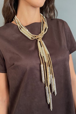 Collana Sissi con specie di frangia pendenti  Collana Sissi con specie di frangia pendenti  Collana Sissi con specie di frang...