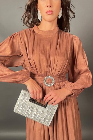 Pochette fauna con pietre di strass  Pochette fauna con pietre di strass  Pochette fauna con pietre di strass