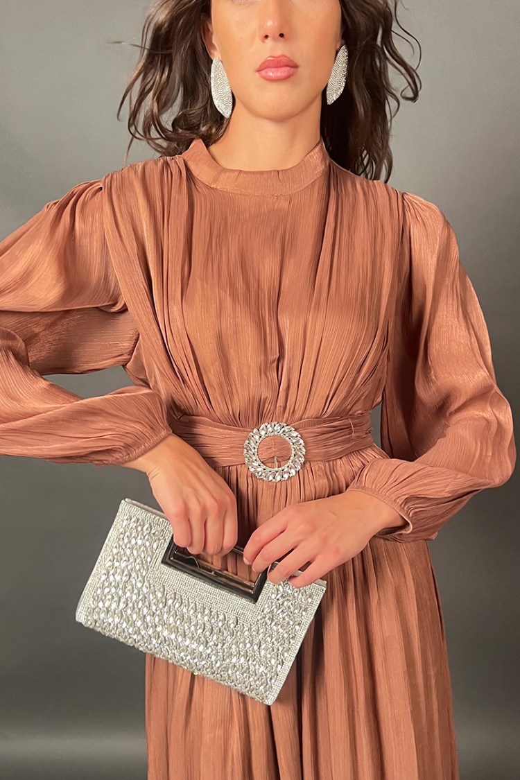 Pochette fauna con pietre di strass  Pochette fauna con pietre di strass  Pochette fauna con pietre di strass