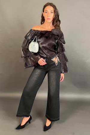 Bluse Balze Swan Glossy Effect Metallische Bluse Bally Swan Glossy Effect Metallische Bluse Breaking Swan Effect... 
