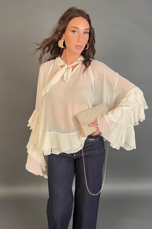 Blusa Diana con gasa y rompe blusa Diana con gasa y rompe blusa Diana con gasa y descansos