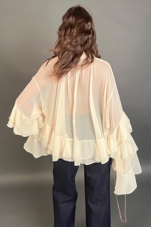 Bluse Diana mit Chiffon und bricht Bluse Diana mit Chiffon und bricht Bluse Diana mit Chiffon und Pausen