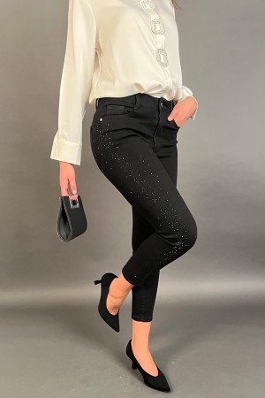 Pantalone jeans Lilly con svaroski laterali Pantalone jeans Lilly con svaroski laterali Pantalone jeans Lilly con svaroski la...