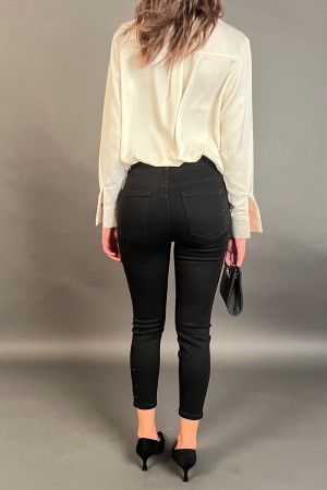 Pantalone jeans Lilly con svaroski laterali Pantalone jeans Lilly con svaroski laterali Pantalone jeans Lilly con svaroski la...