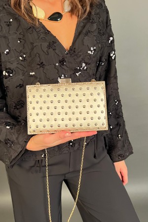Pochette Giorgina with studs Pochette Giorgina with studs Clutch bag Giorgina with studs