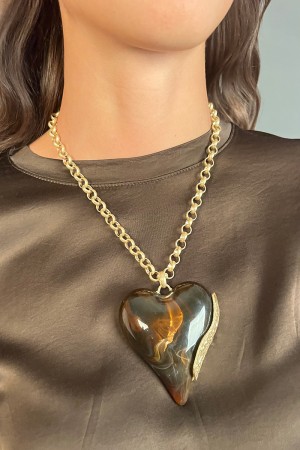 Collar del corazón con collar del collar del corazón con el collar del corazón colgante con colgante