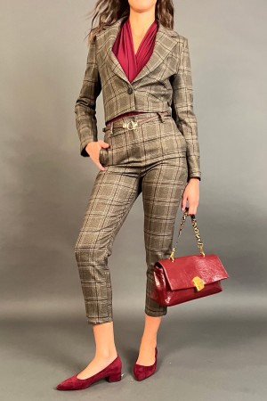 Chaqueta y pantalones coordinados de Gales con fotos de fantasía Tartan Coordinated Wales Chaqueta y pantalones con Tartan Fanta