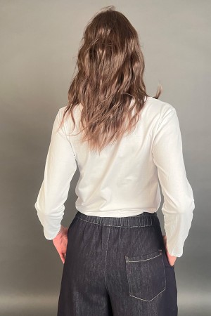 Maglia Bise a maniche lunghe con stampa borsa con orsetto Maglia Bise a maniche lunghe con stampa borsa con orsetto Maglia Bi...