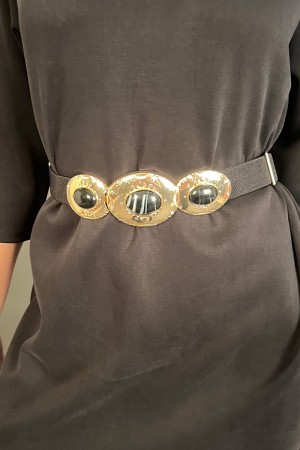 Cintura Milano elastica con chiusura a forma di occhio  Cintura Milano elastica con chiusura a forma di occhio  Cintura Milan...