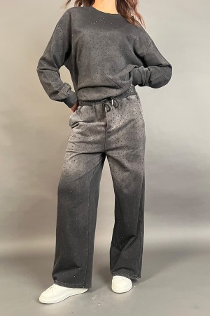 Wendy suit trousers with Svaroski Tone on cotton tone Wendy suit trousers with Svaroski Tone on cotton tone Trousers t ... \ t..