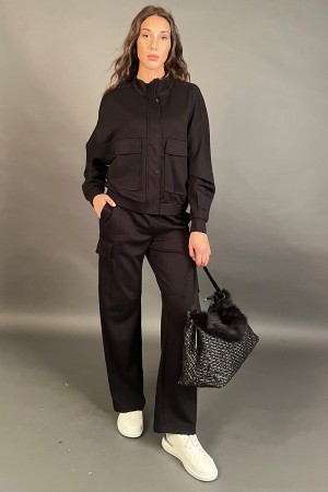 Pantalones traje de juego Carga con bolsillos laterales Pantalones Pantalones de traje de juego con bolsillos laterales Pantalon
