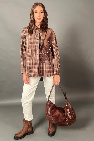 Hanna-Hemd-Pances mit Spitzeneinsatz und Renast Hanna-Hemd-Shirt mit Spitzeneinsatz und Strass Hanna Hemd... 
