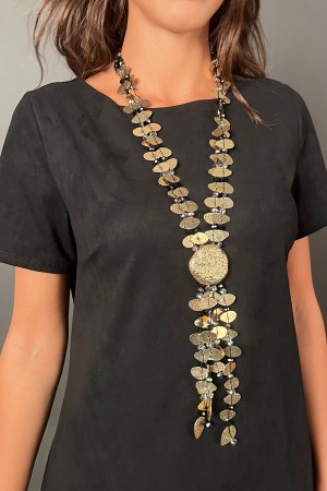 Collana Bella modello lungo con pendente tipo frangia Collana Bella modello lungo con pendente tipo frangia Collana Bella mod...