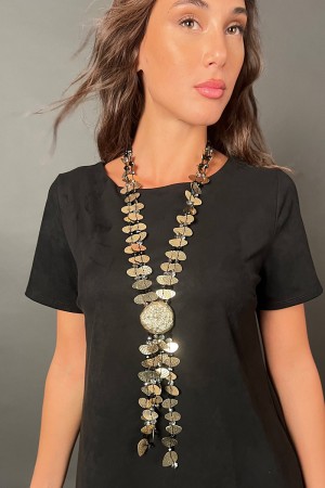 Collana Bella modello lungo con pendente tipo frangia Collana Bella modello lungo con pendente tipo frangia Collana Bella mod...