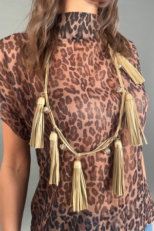 Collana elettra modello lungo con nappine tipo frangia Collana elettra modello lungo con nappine tipo frangia Collana elettra...
