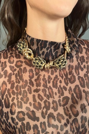 Collana Roby con sfere di strass  Collana Roby con sfere di strass  Collana Roby con sfere di strass
