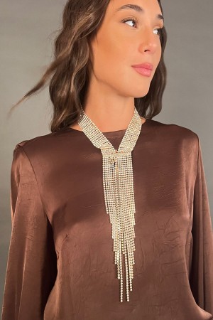 Collier strass avec collier de strass frange avec collier de strass frange avec frange