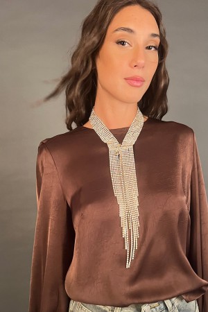 Collier strass avec collier de strass frange avec collier de strass frange avec frange