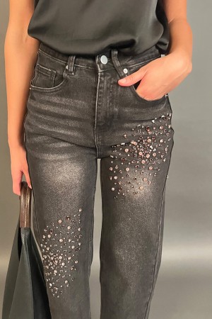 Pantalones Kelly Jeans con piedras delanteras Kelly Jeans Pantalones con piedras delanteras Kelly Jeans Pantalones con piedras d