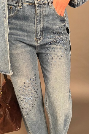 Kelly jeans trousers with front stones Kelly jeans trousers with front stones Kelly jeans trousers with front stones