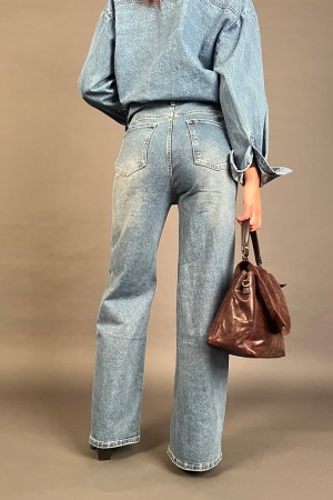 Pantalone jeans Kelly con pietre frontali Pantalone jeans Kelly con pietre frontali Pantalone jeans Kelly con pietre frontali