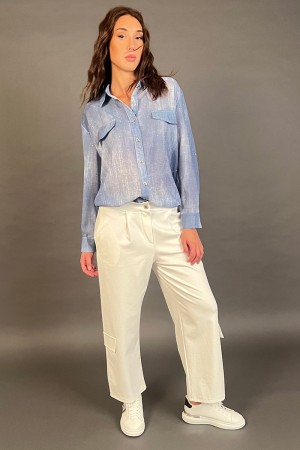 Camicia Poppy in fantasia astratta sfumata con svaroski Camicia Poppy in fantasia astratta sfumata con svaroski Camicia Poppy...