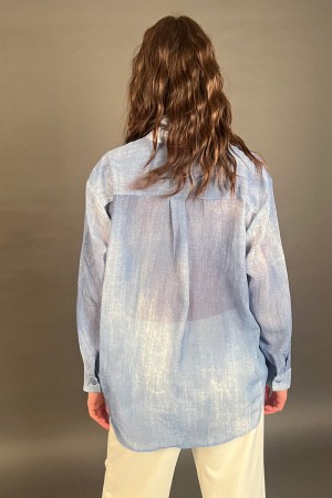 Camicia Poppy in fantasia astratta sfumata con svaroski Camicia Poppy in fantasia astratta sfumata con svaroski Camicia Poppy...