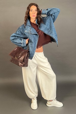Giacca Emora in denim con collo alto over Giacca Emora in denim con collo alto over Giacca Emora in denim con collo alto over