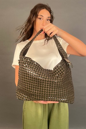 Bali sac tressé en daim et brillant bali bali équilibré en daim et brillant sac à tissage à balis en cuir écologique... 