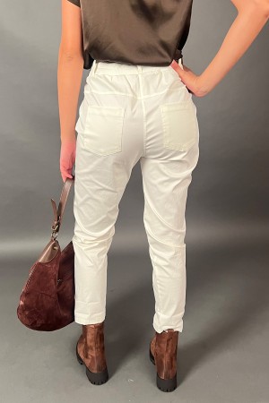 Pantalone Mosca con cinta treccia marrone  Pantalone Mosca con cinta treccia marrone  Pantalone Mosca con cinta treccia marrone