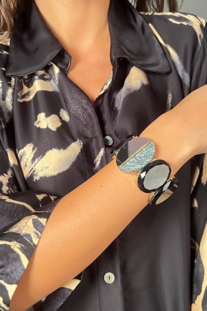 Noemi-Armband mit elastischem mit unregelmäßigen Steinen Noemi-Armband mit elastischem mit unregelmäßigen Steinen Noemi-Armband 