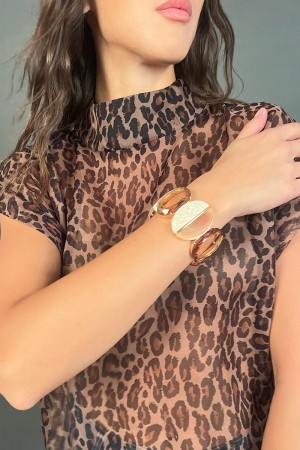 Bracciale Noemi con elastico con pietre irregolari  Bracciale Noemi con elastico con pietre irregolari  Bracciale Noemi con e...