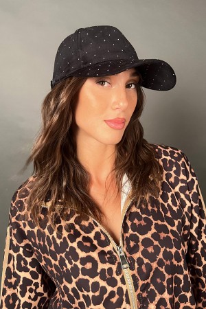 Cappello Brillantino in ecocamoscio con piccolo borchie con visiera  Cappello Brillantino in ecocamoscio con piccolo borchie ...