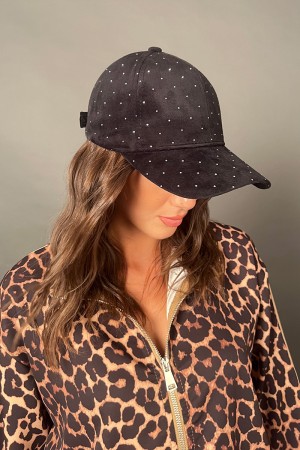 Sombrero brillante en Ecocamoscussi con pequeños espárragos con visera de sombrero brillante en Eco-samoscusmi con pequeños tach