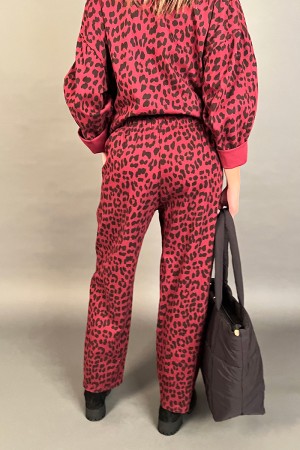 Pearl coordinated shirt and trousers with leopard fantasy coordinated pearl shirt and trousers with fantasy leoparded coo... 