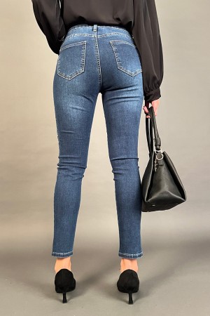 Jeans Orchidea con motivi floreali a strass Jeans Orchidea con motivi floreali a strass Jeans Orchidea con motivi floreali a ...