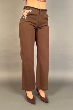 Pantalone jeans Boston con tasche gioiello traforate Pantalone jeans Boston con tasche gioiello traforate Pantalone jeans Bos...