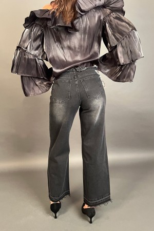 Pantalone jeans Boston con tasche gioiello traforate Pantalone jeans Boston con tasche gioiello traforate Pantalone jeans Bos...