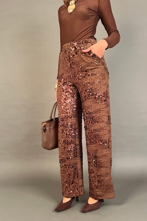 Lorenza stretch trousers with flat sequins Lorenza trousers stretch with flat sequins Loren pants... 