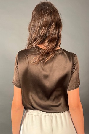 Bluse Finesse in Viskose Kurzarm Bluse Bluse in Viskose Viskose Kurzarm Bluse Flushes in Viskose kurzärmlig