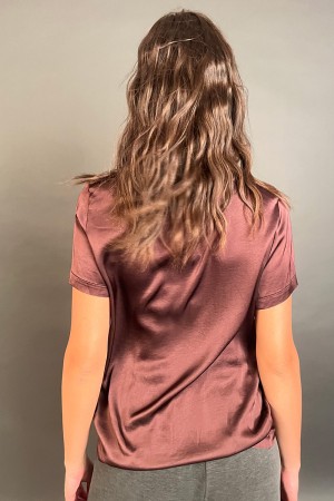 Bluse Finesse in Viskose Kurzarm Bluse Bluse in Viskose Viskose Kurzarm Bluse Flushes in Viskose kurzärmlig